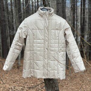 Tally-Ho Outerwear Mid-Length Quilted Puffer Coat, Tan
